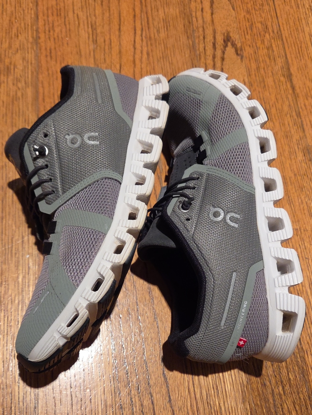 OnCloud Slip On Womens Sneakers in Grayish Green And Black